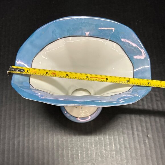 Vintage Meito China Japanese Flared Vase Porcelain Floral Motif Painted Japan - Picture 10 of 10